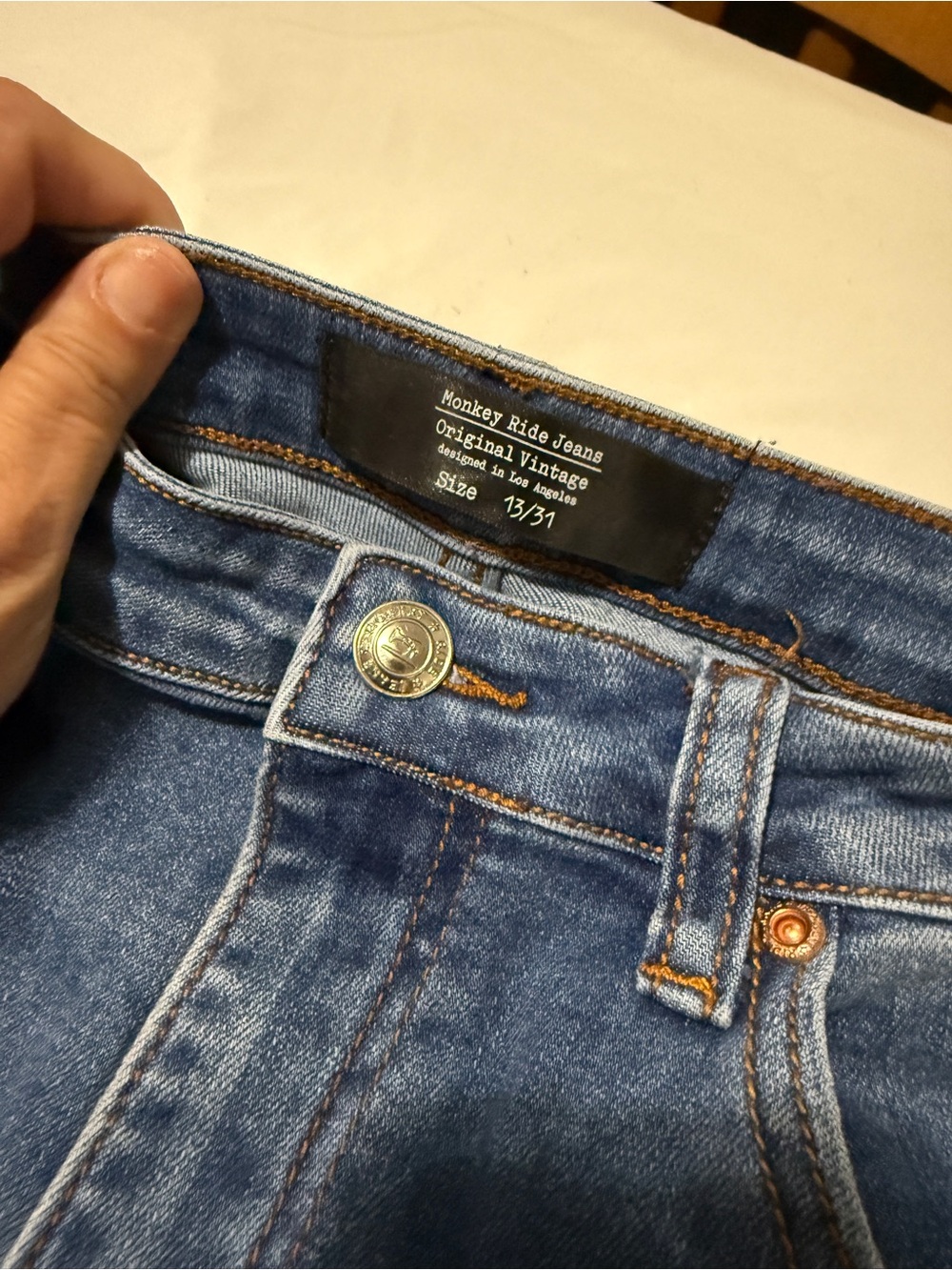 Monkey Ride Women’s Straight Jeans in Blue Denim
